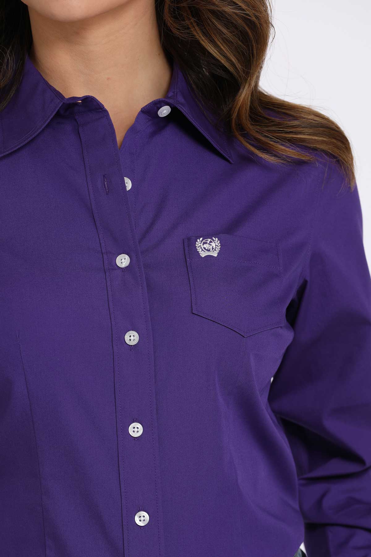 Cinch Women's Purple Button Down Western Shirt