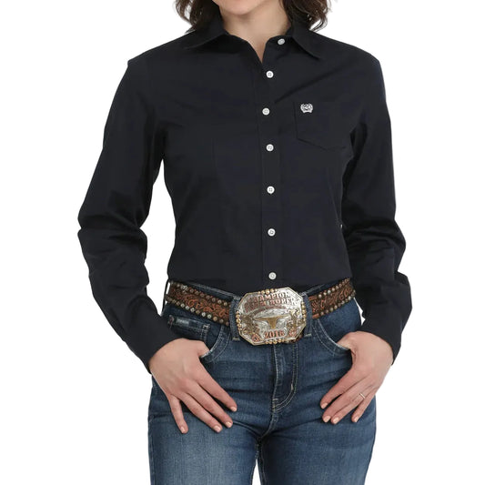 Cinch Women's Button-Down Western Shirt - Navy