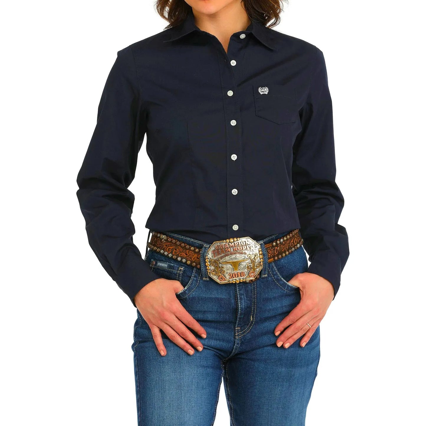 Cinch Women's Navy Button-Down Western Shirt