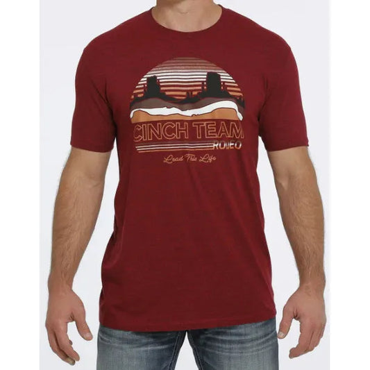 Men's Cinch Team Heather Red T-Shirt