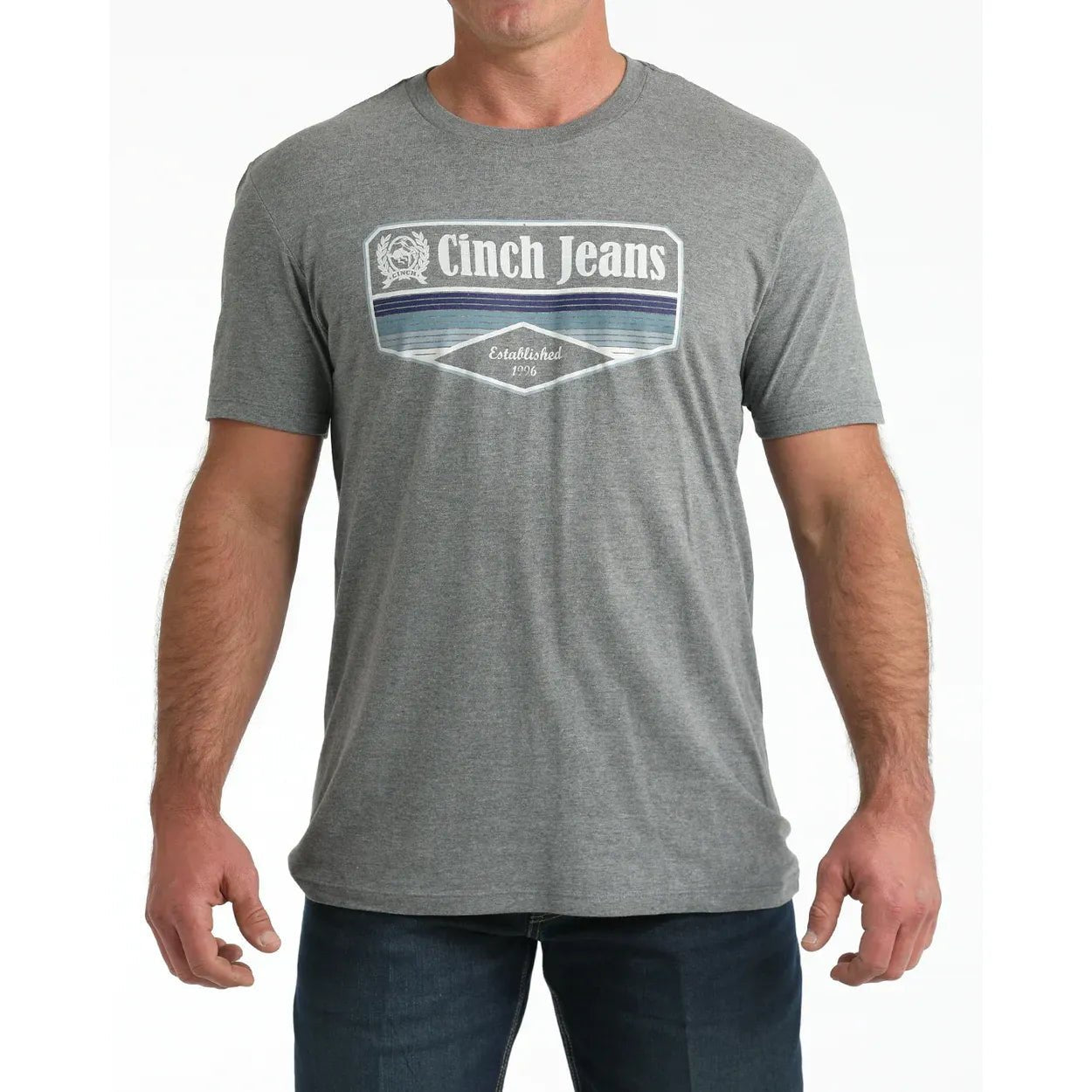 Men's Cinch Grey Jean Logo Tee - Billy Goats Country Outfitters