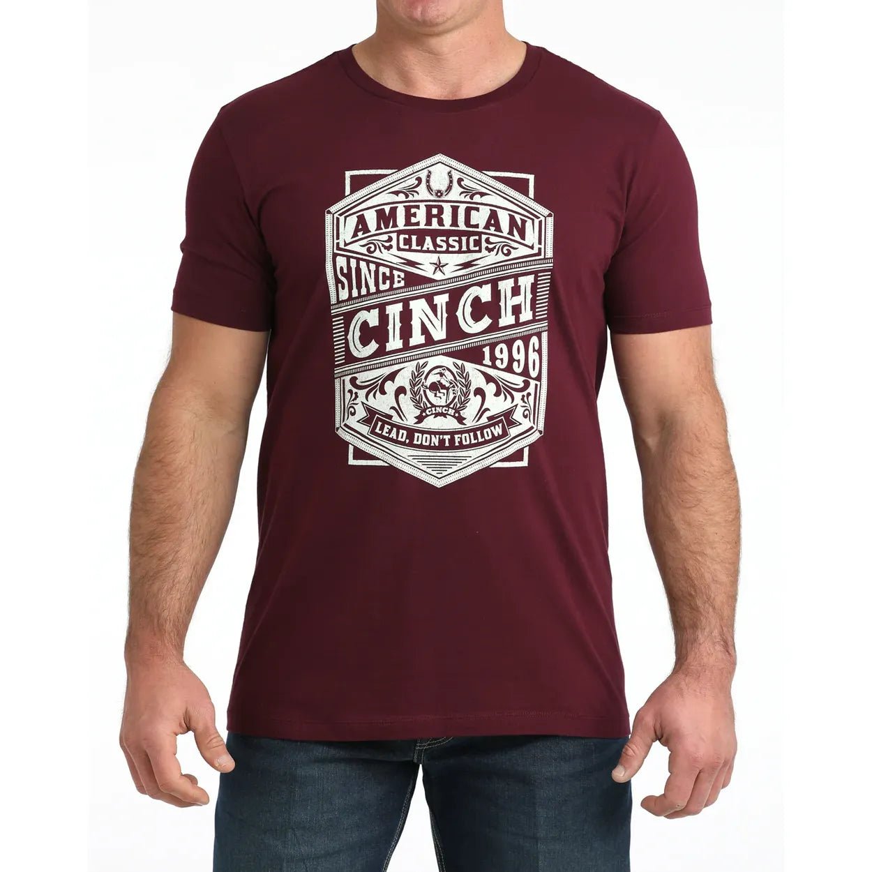 Men's Cinch Burgundy Graphic Tee - Billy Goats Country Outfitters