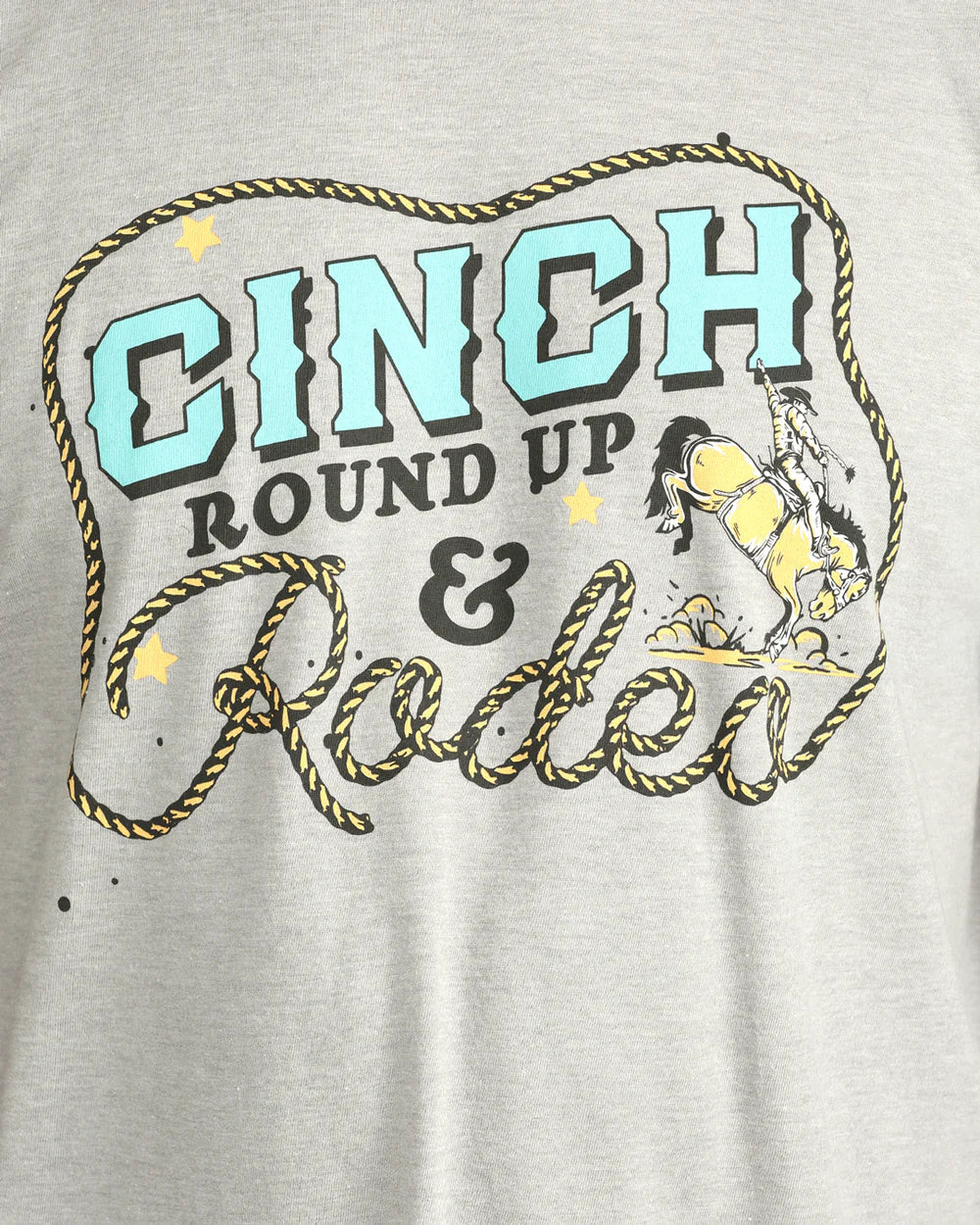 Cinch Men’s Rodeo Graphic T-Shirt Grey – Western Logo Tee