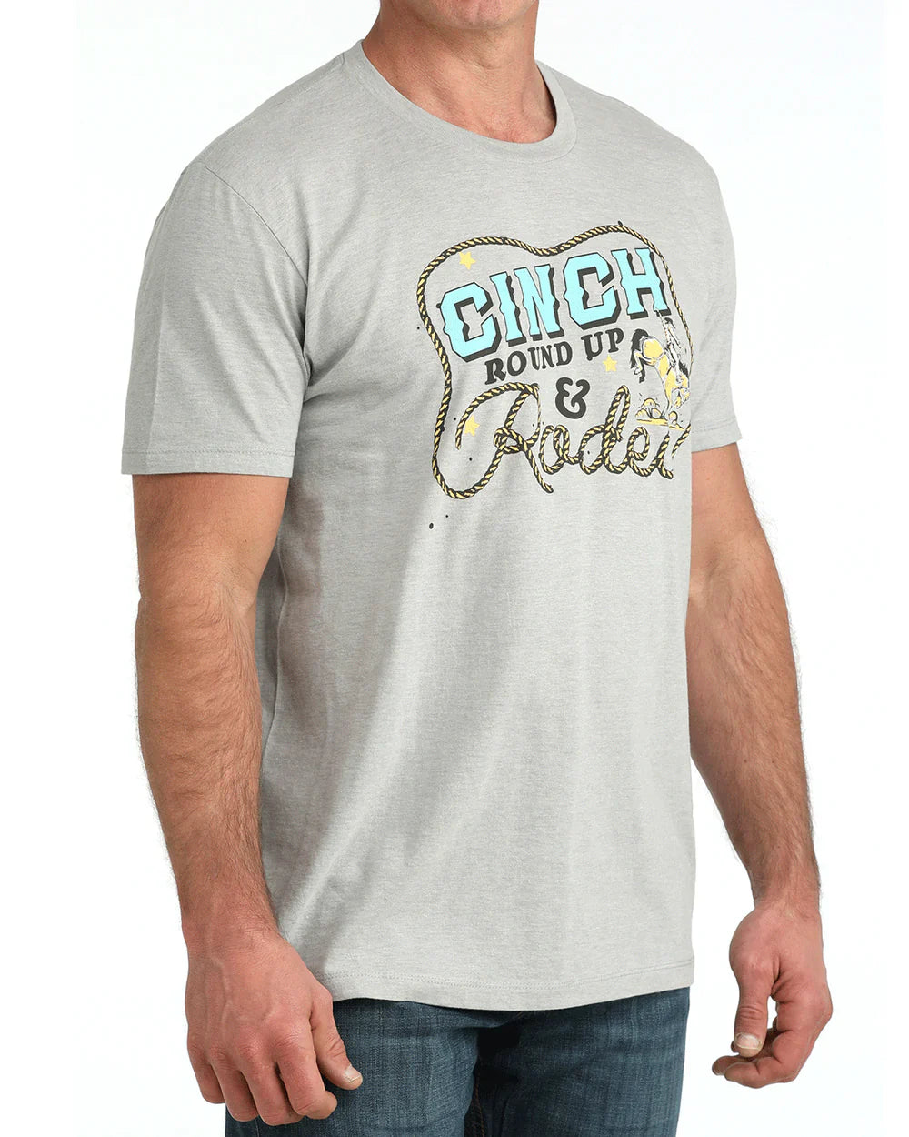 Cinch Men’s Rodeo Graphic T-Shirt Grey – Western Logo Tee