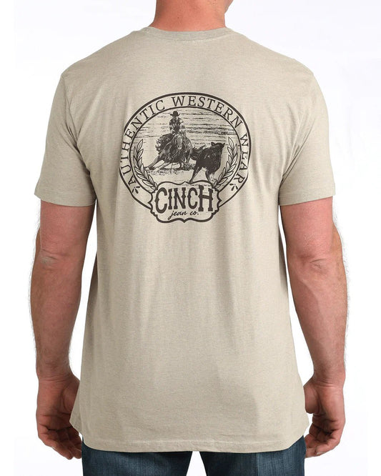 Cinch Men’s Graphic T-Shirt Stone – Western Logo Tee - Billy Goats Country Outfitters