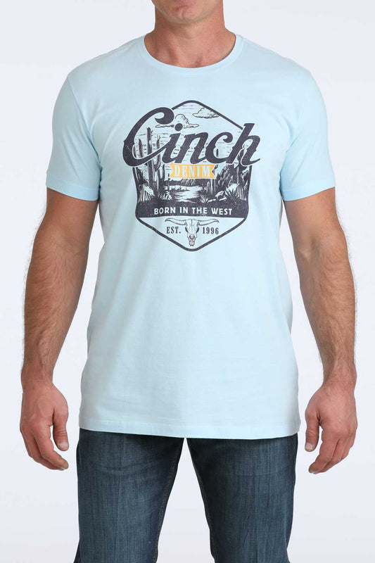 Cinch Men’s Graphic T-Shirt - Light Blue - Billy Goats Country Outfitters