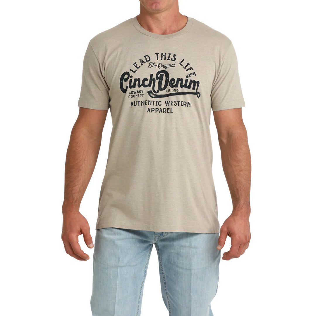 Cinch Men’s Lead This Life T-Shirt - Khaki