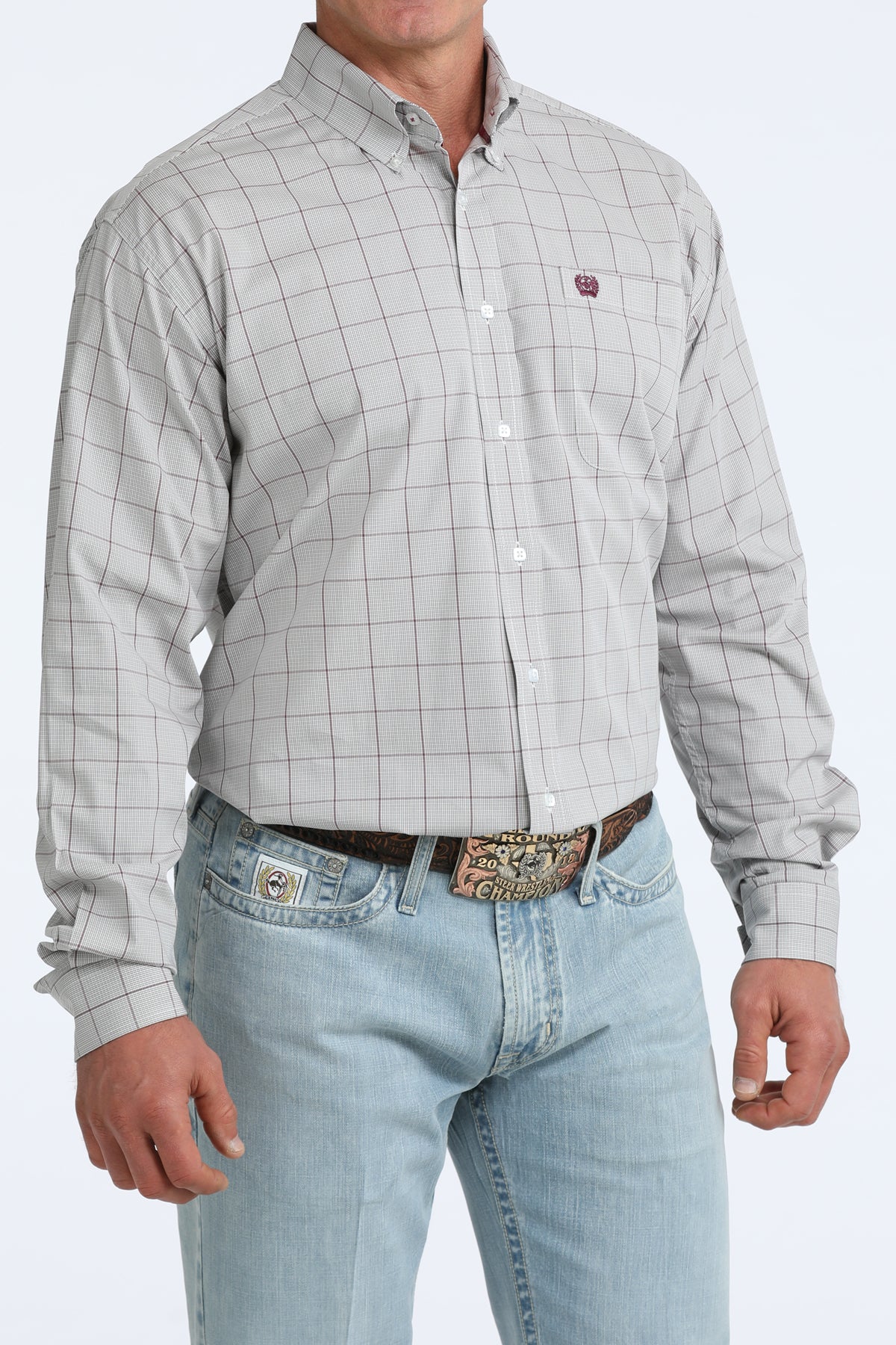 Cinch Men's Classic Fit Button Down Western Shirt - Grey