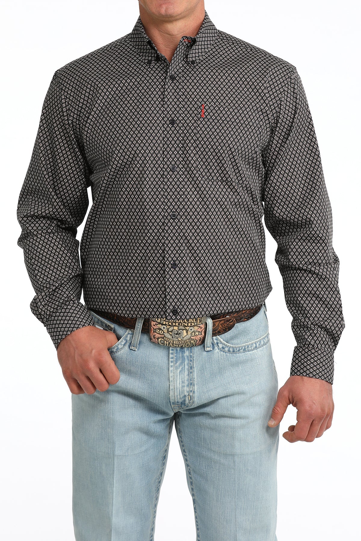 Cinch Men's Modern Button Down Western Shirt - Navy