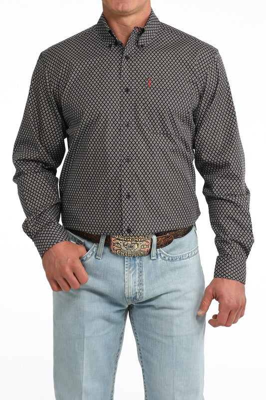 Cinch Men's Modern Button Down Western Shirt - Navy