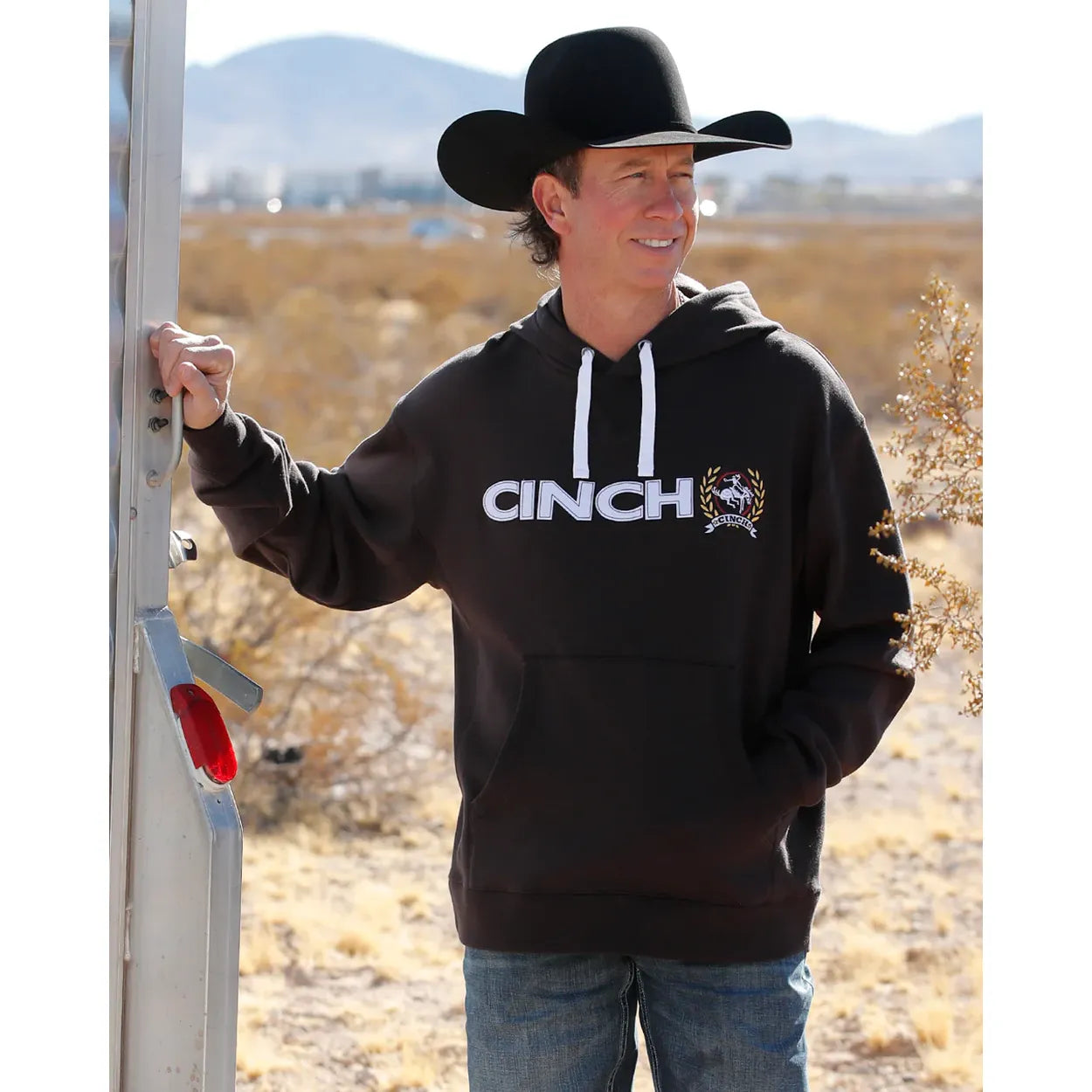 Men's Cinch Brown Logo Hoodie