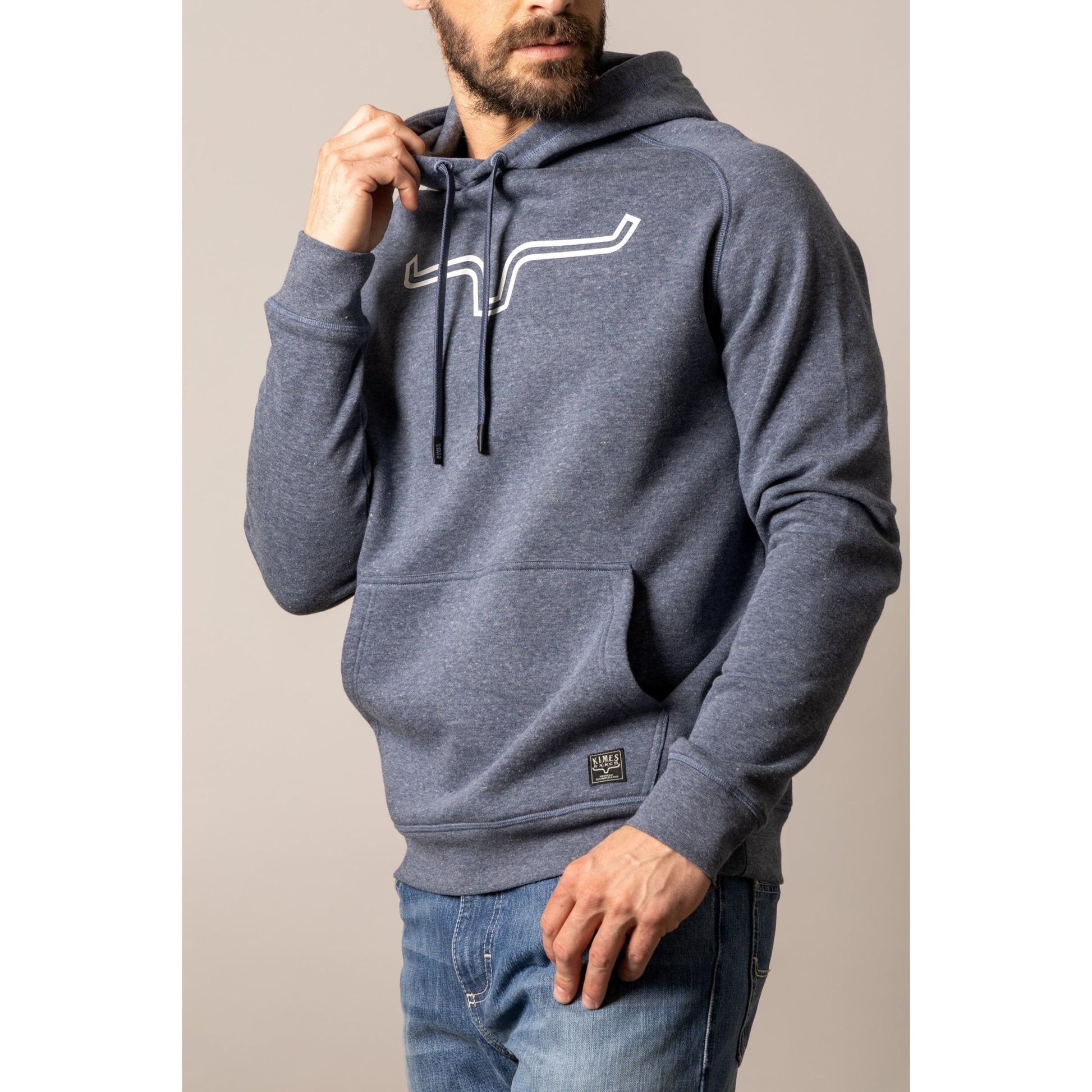 Kimes Ranch Men's Outlier Hoodie Blue - Billy Goats Country Outfitters