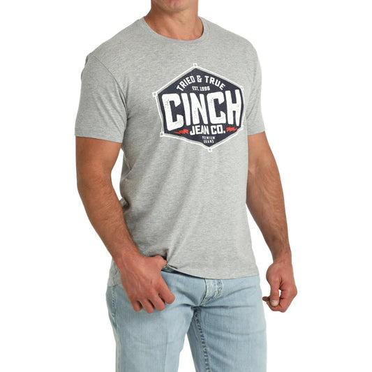 Cinch Men’s Tried & True T-Shirt - Grey - Billy Goats Country Outfitters