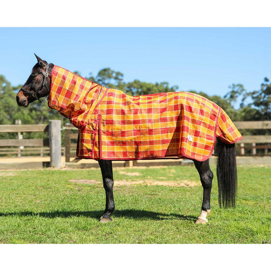 Kool Master PVC Shade Mesh Horse Rug Combo – Red/Amber