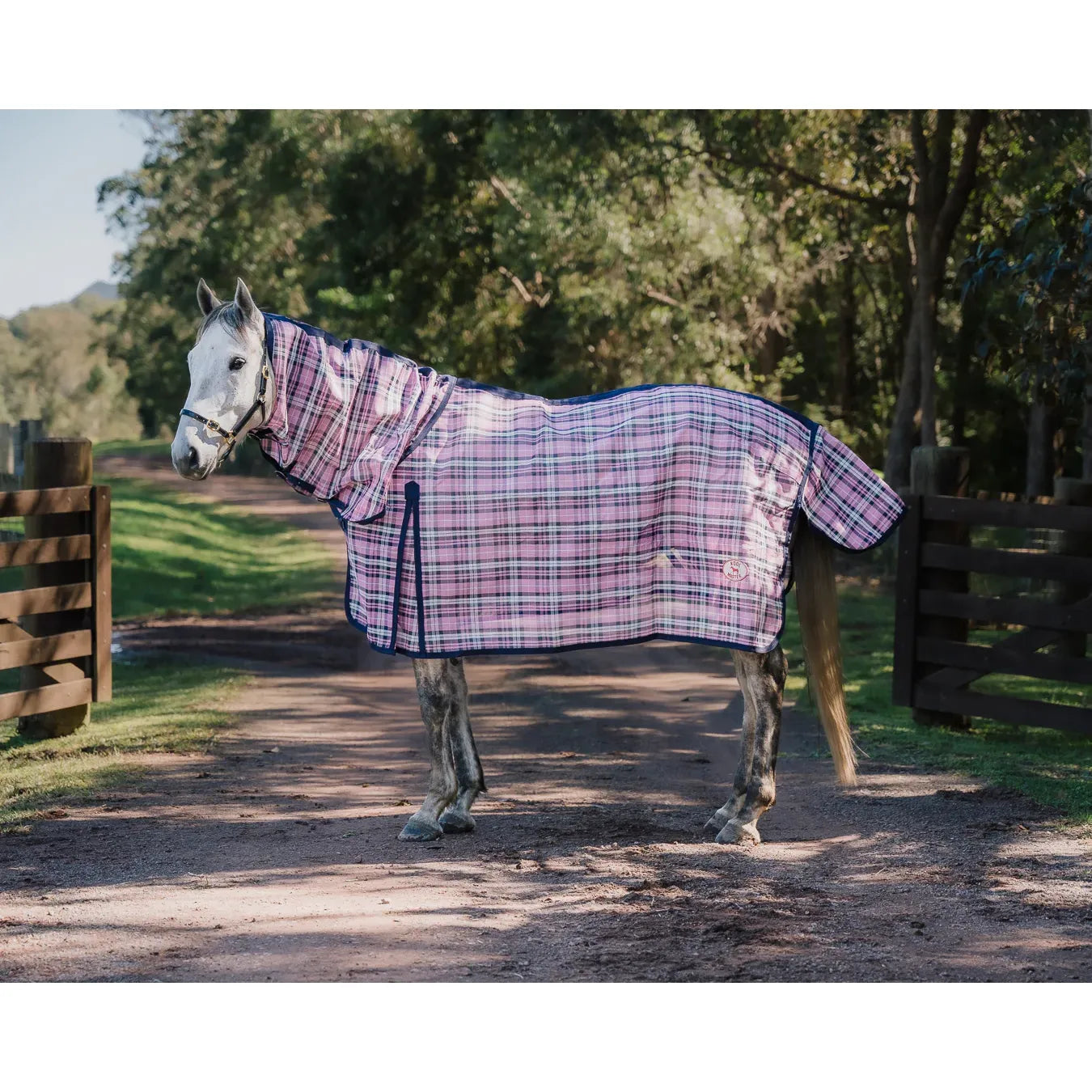 Kool Master PVC Shade Mesh Horse Rug Combo – Pink/Navy