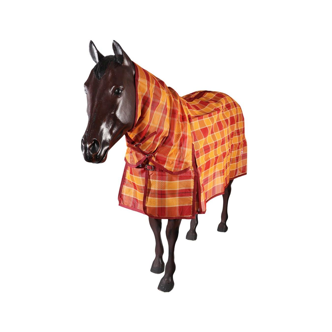 Kool Master PVC Shade Mesh Horse Rug Combo – Red/Amber