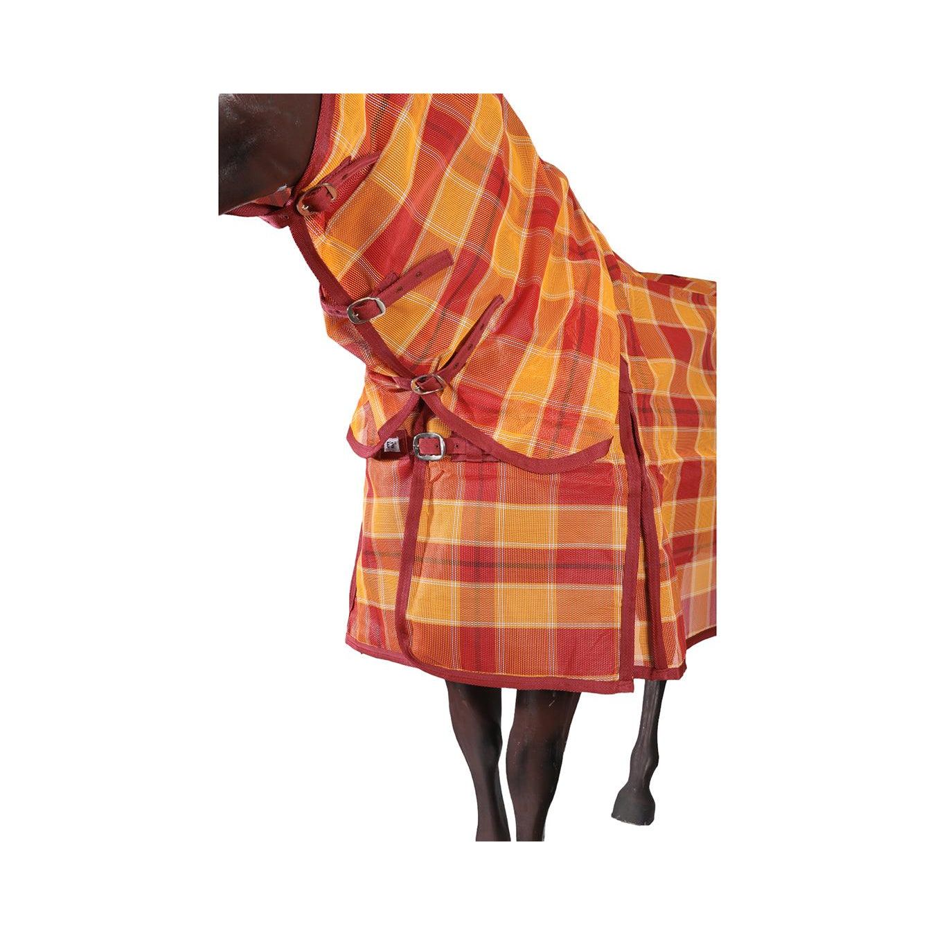 Kool Master PVC Shade Mesh Horse Rug Combo – Red/Amber