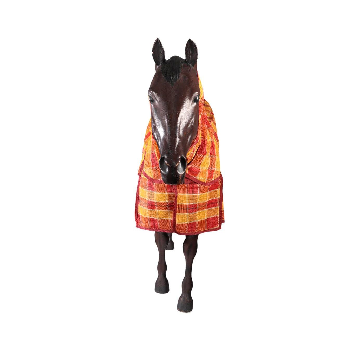 Kool Master PVC Shade Mesh Horse Rug Combo – Red/Amber