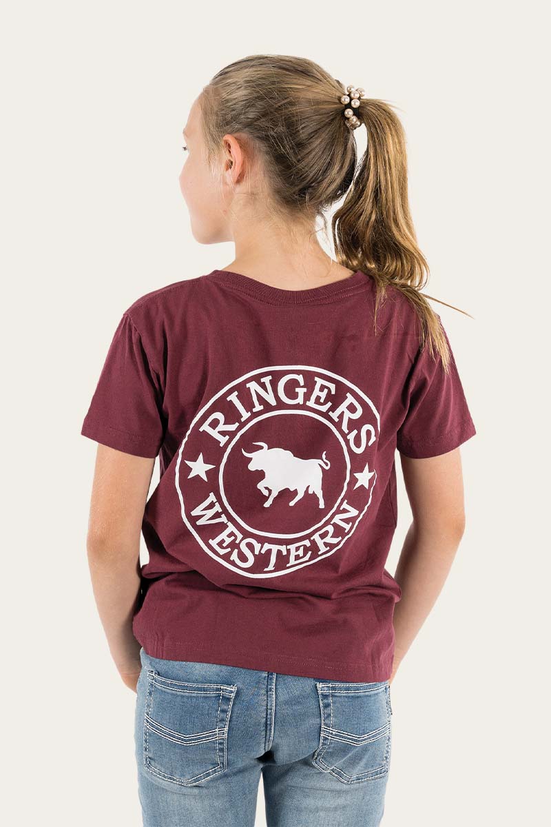 Signature Bull Kids Classic T-Shirt - Burgundy and White
