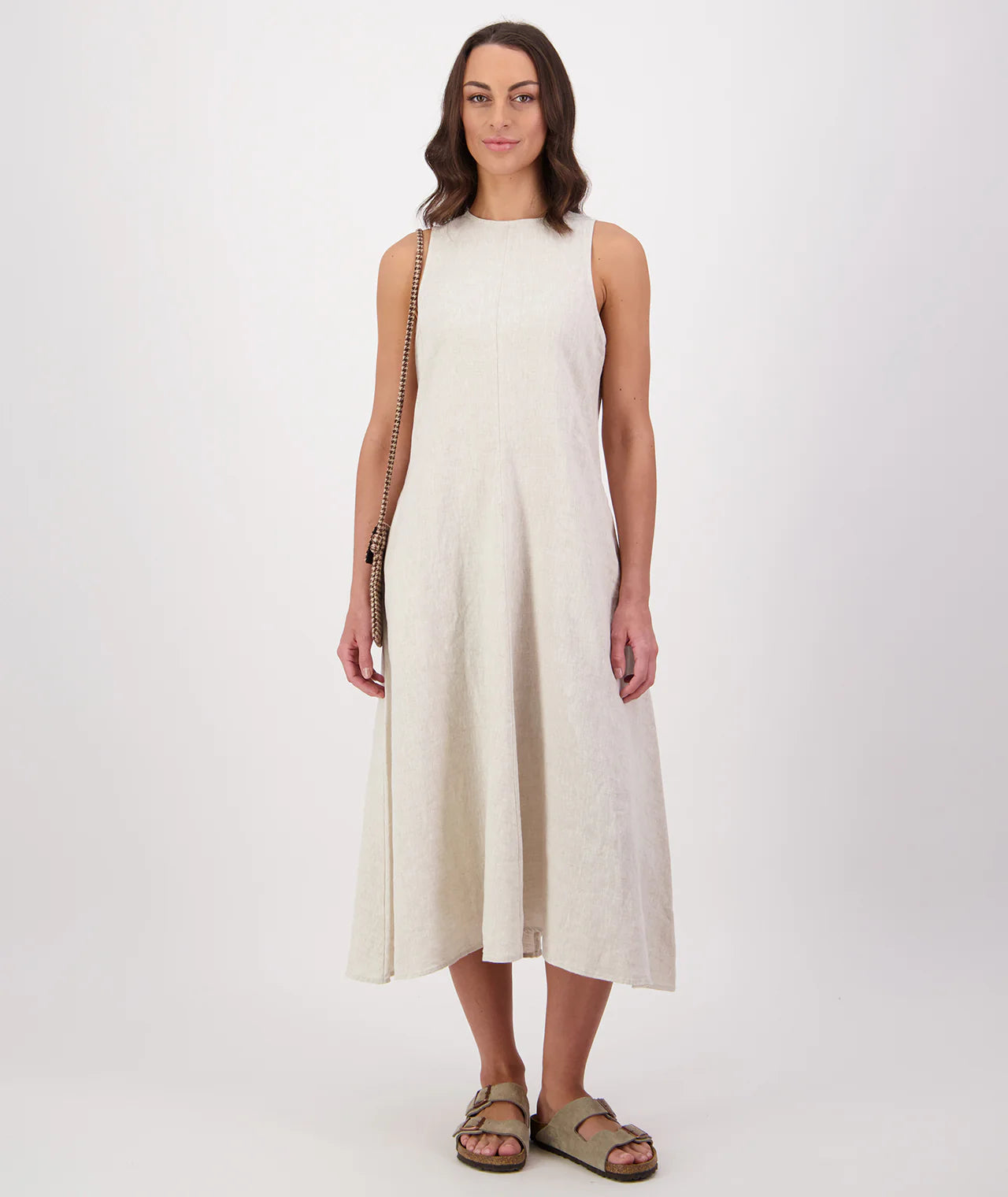 Swanndri Women's Hampton Sleeveless Dress - Light Stone