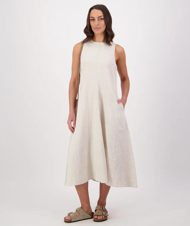 Swanndri Women's Hampton Sleeveless Dress - Light Stone