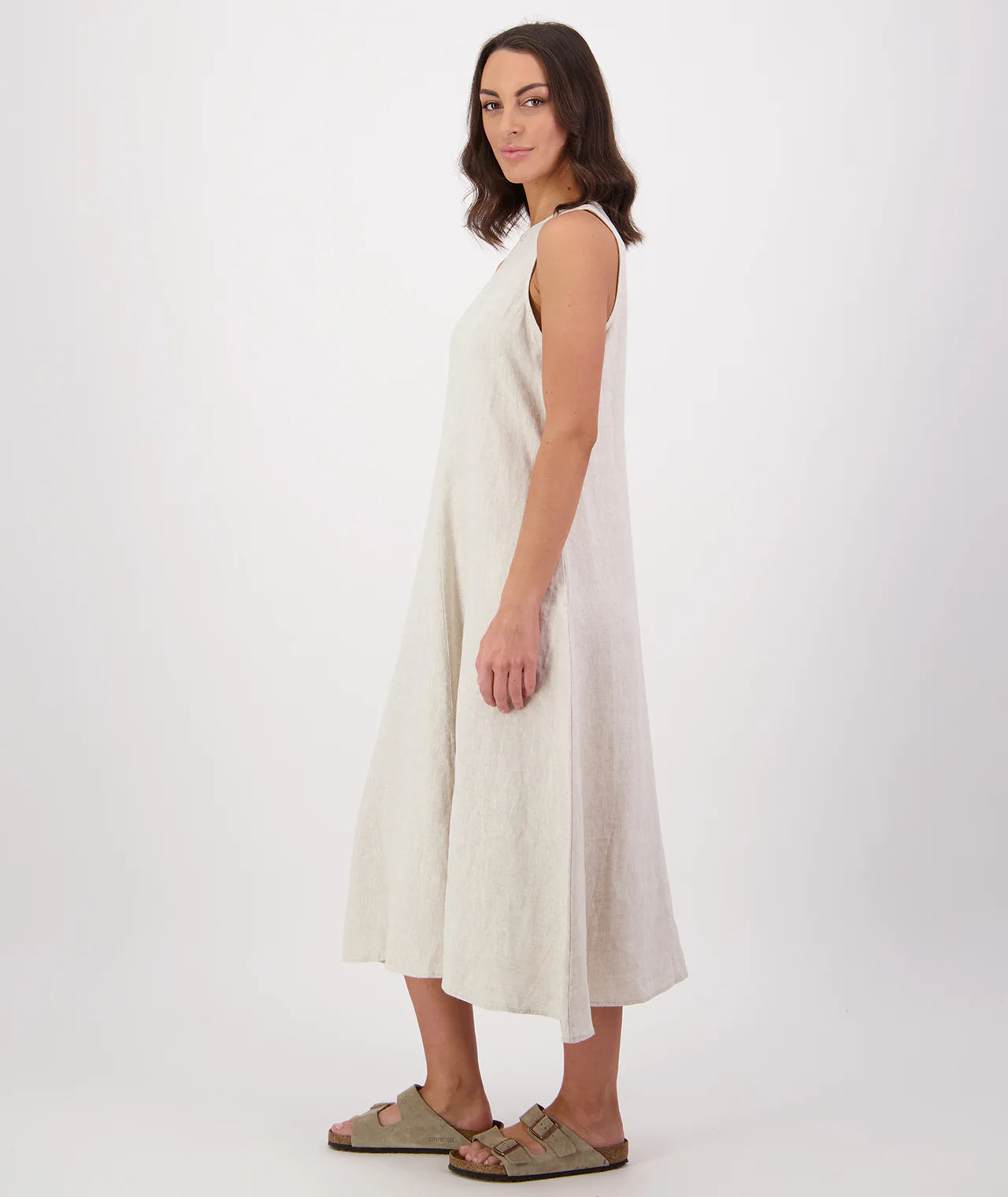 Swanndri Women's Hampton Sleeveless Dress - Light Stone