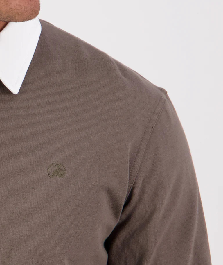 Swanndri Men's Fundamentals Long Sleeve Rugby Olive