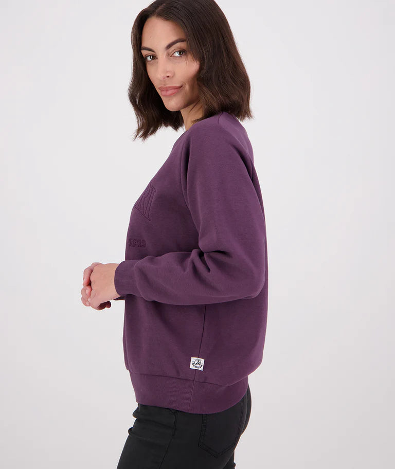 Swanndri Women's Ivy Embroidered Crew Dark Plum