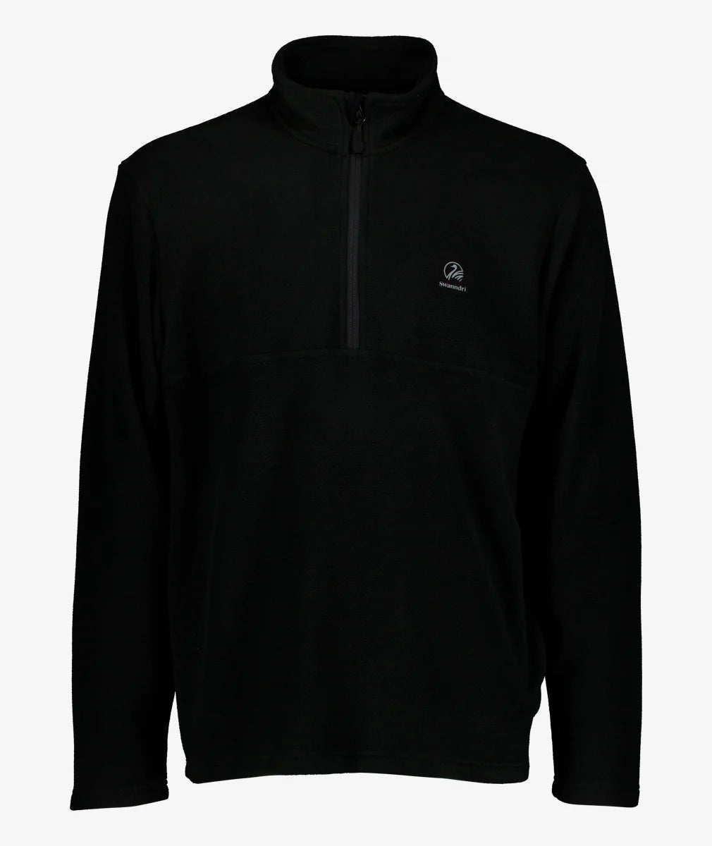 Swanndri Men's High Rock 1/4 Zip Fleece - Black