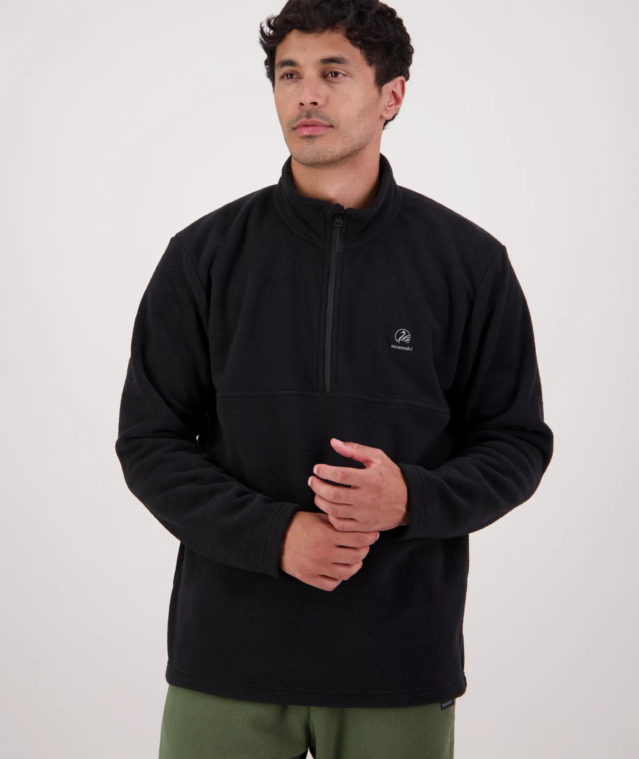 Swanndri Men's High Rock 1/4 Zip Fleece - Black