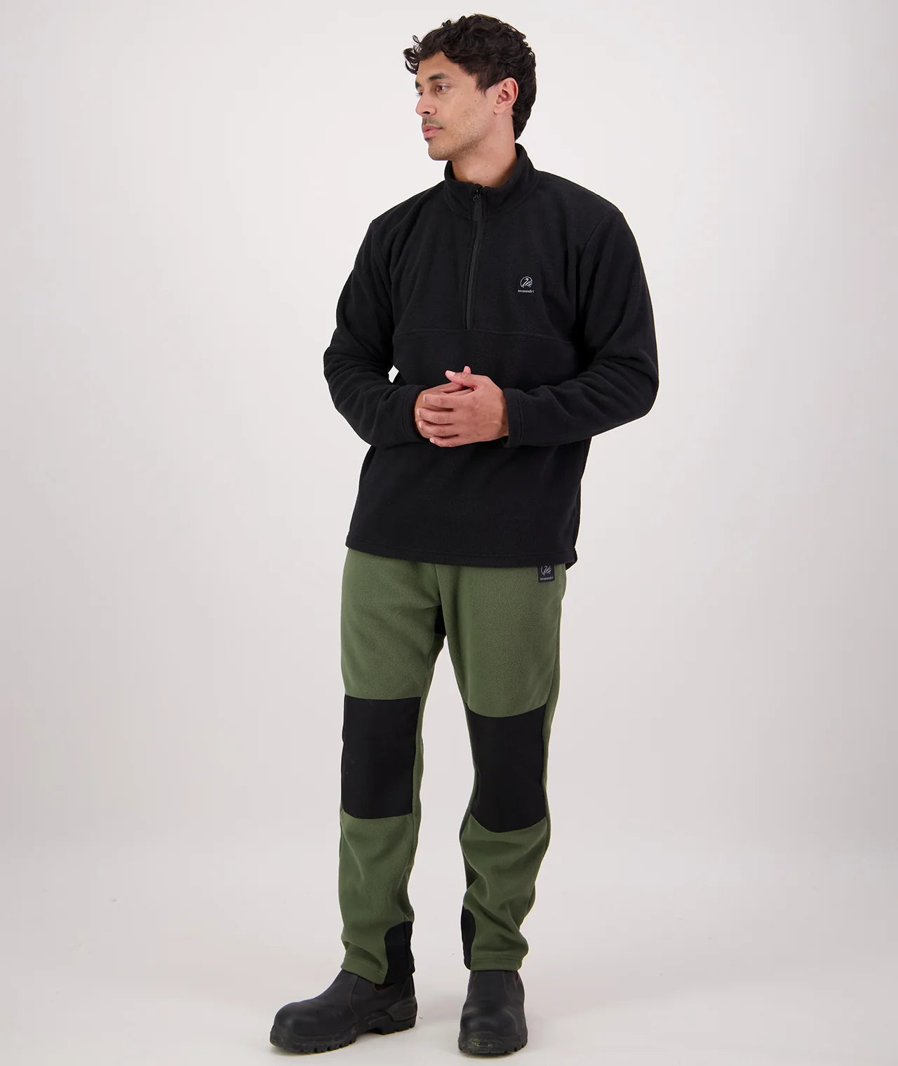 Swanndri Men's High Rock 1/4 Zip Fleece - Black