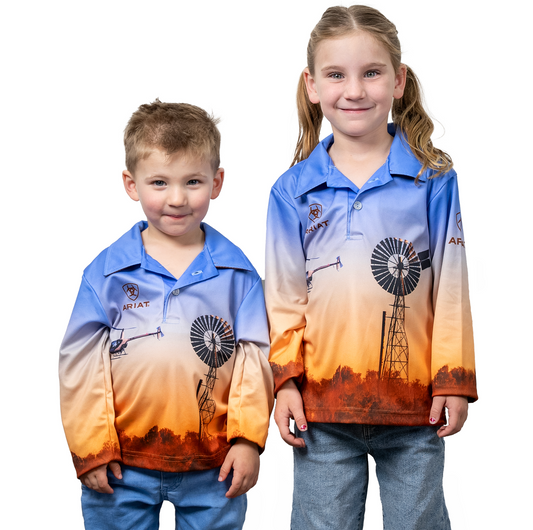 Ariat Kids Fishing Shirt Windmill