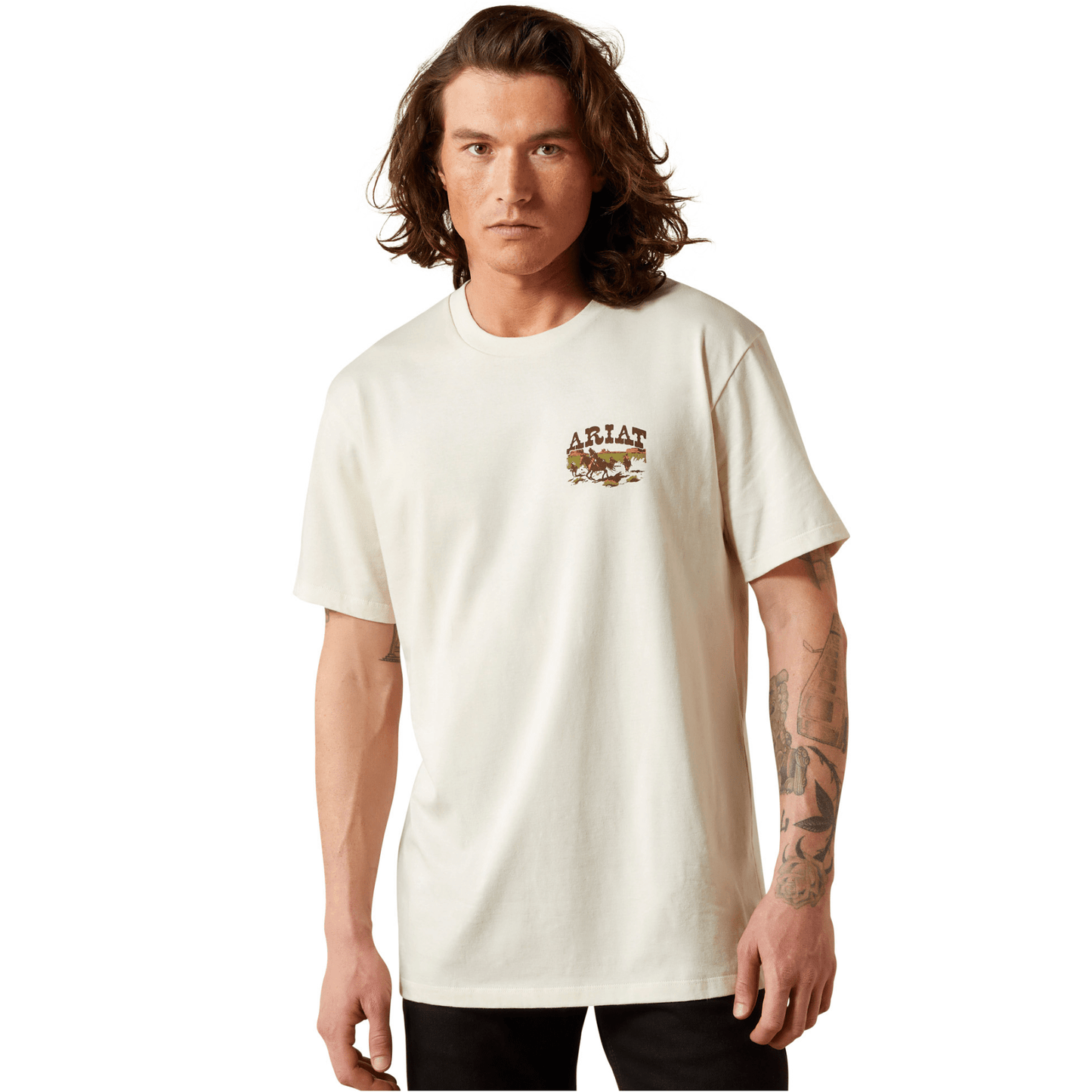 Ariat Men's Pulp Western T-Shirt Turtledove - Billy Goats Country Outfitters