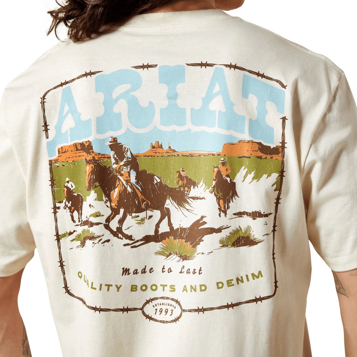 Ariat Men's Pulp Western T-Shirt Turtledove - Billy Goats Country Outfitters