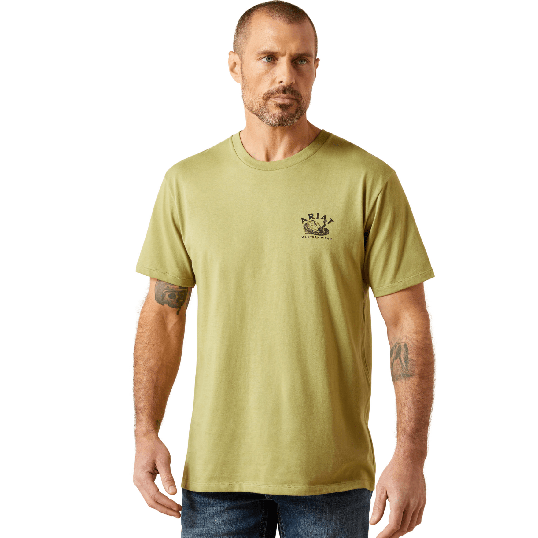 Ariat Men's Rattler Warning T-Shirt Tent Green - Billy Goats Country Outfitters