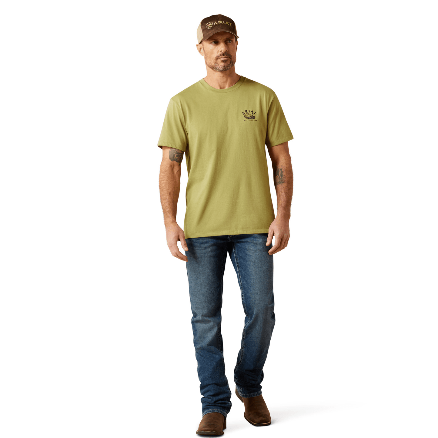 Ariat Men's Rattler Warning T-Shirt Tent Green - Billy Goats Country Outfitters