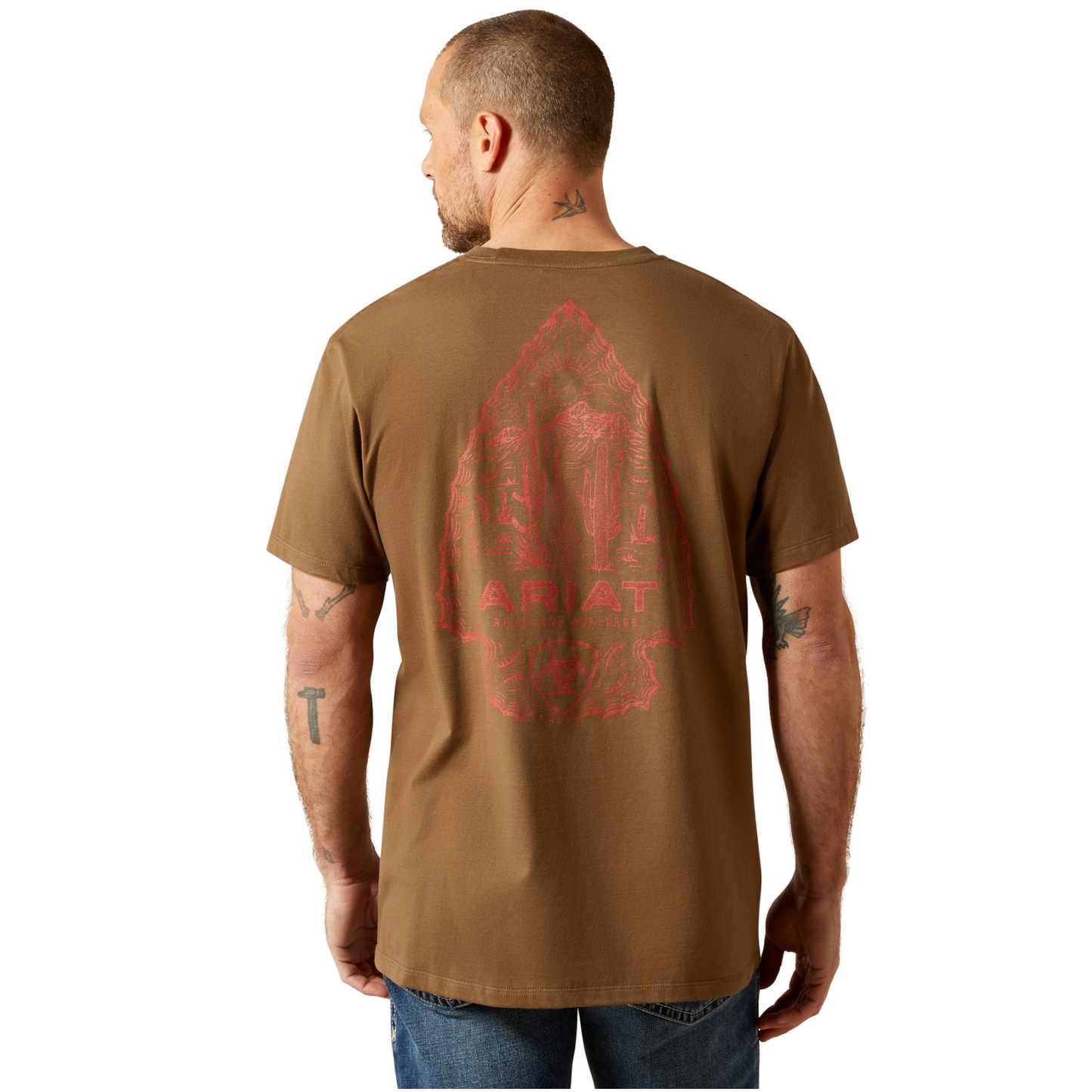 Ariat Men's Stone Arrowhead T-Shirt Teak