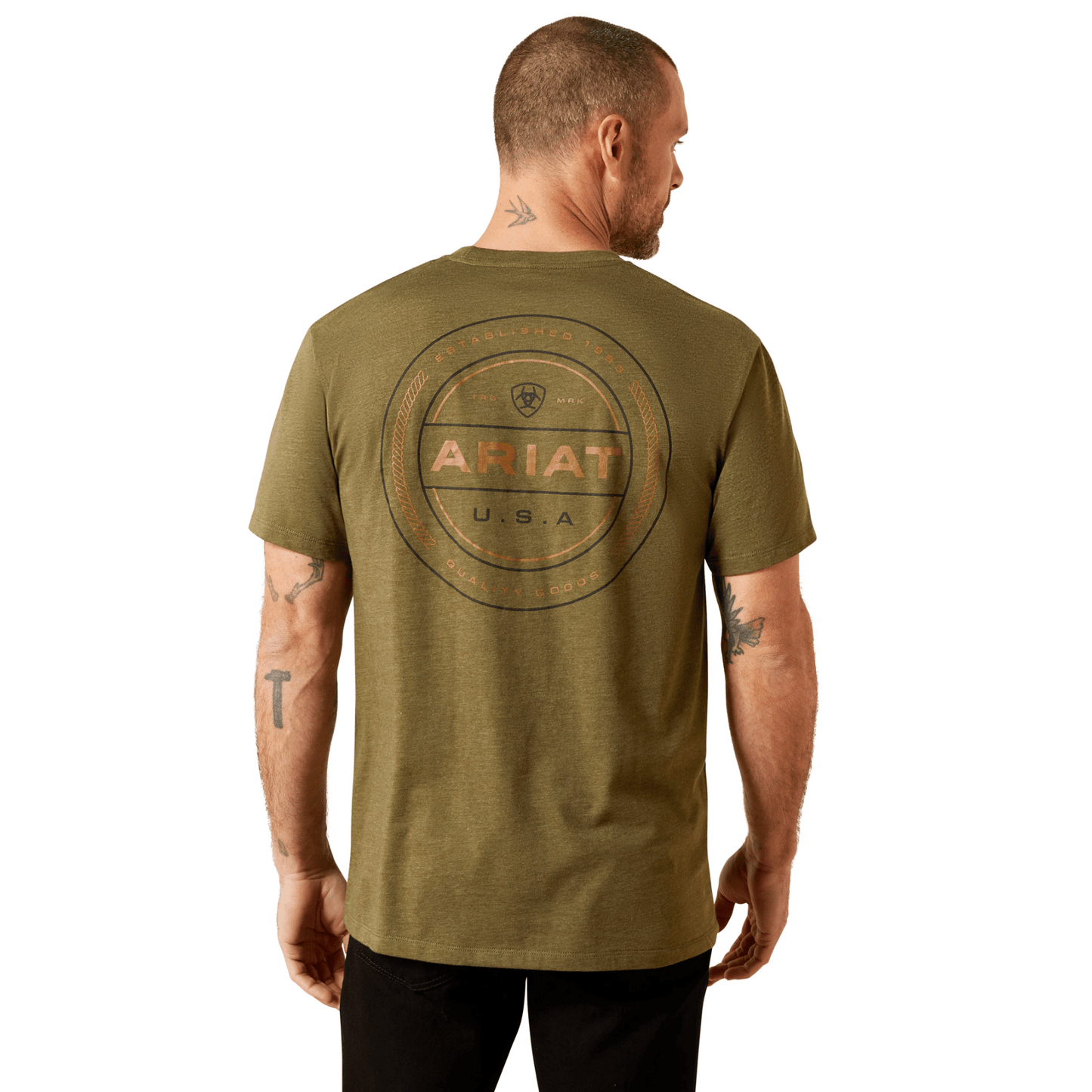 Ariat Men's Ropers Seal T-Shirt Military Heather - Billy Goats Country Outfitters