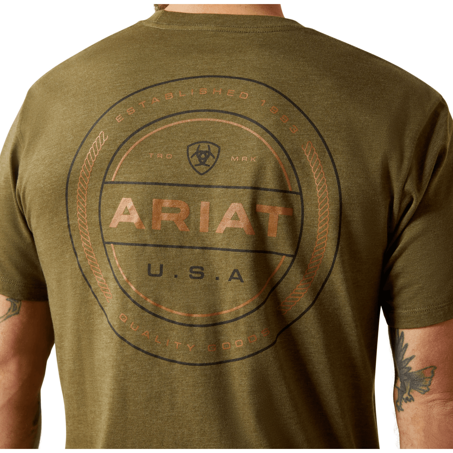Ariat Men's Ropers Seal T-Shirt Military Heather - Billy Goats Country Outfitters