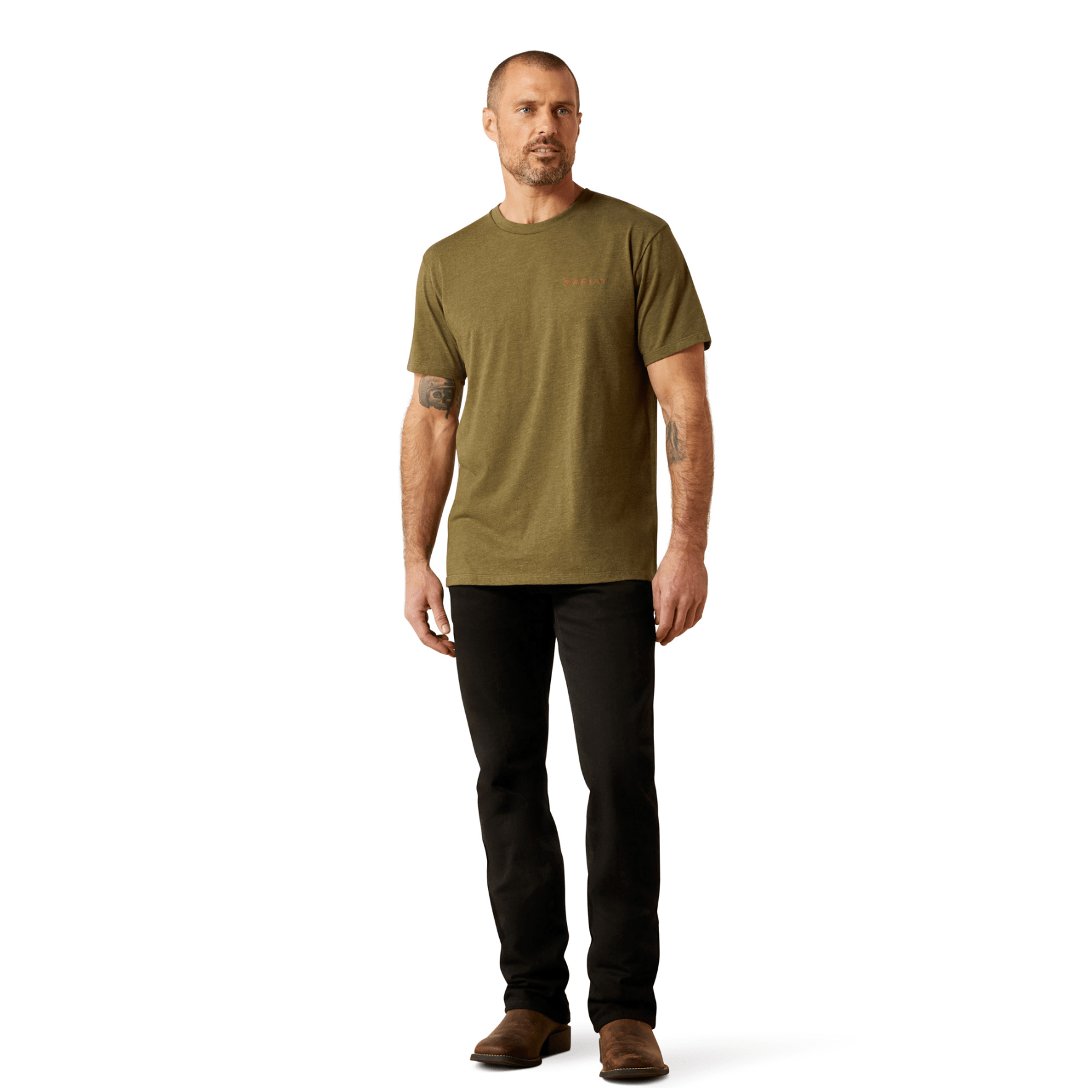 Ariat Men's Ropers Seal T-Shirt Military Heather - Billy Goats Country Outfitters