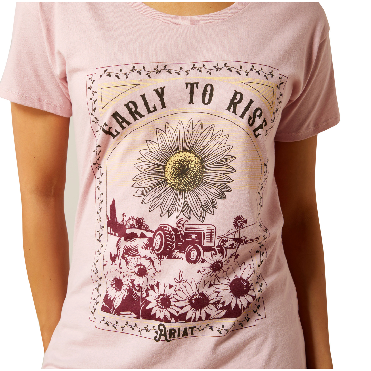 Ariat Women's Early To Rise T-Shirt Dusty Pink