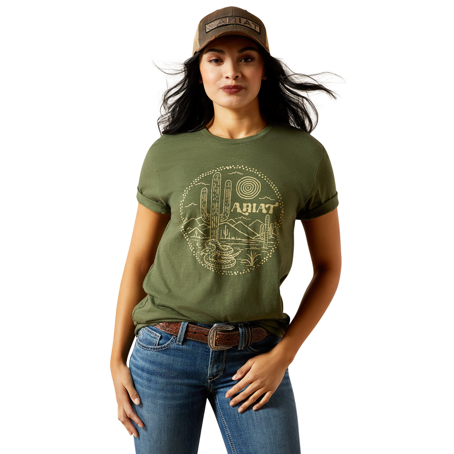 Ariat Women's Desert Snake T-Shirt Olive