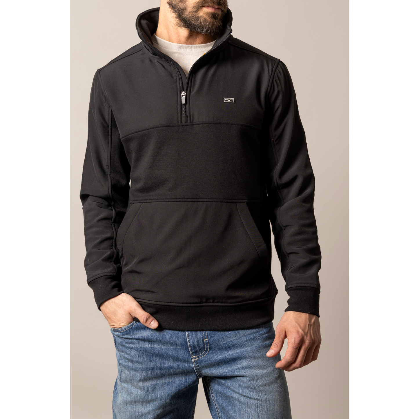 Kimes Ranch Men's La Rue 1/4 Zip Sweater - Black