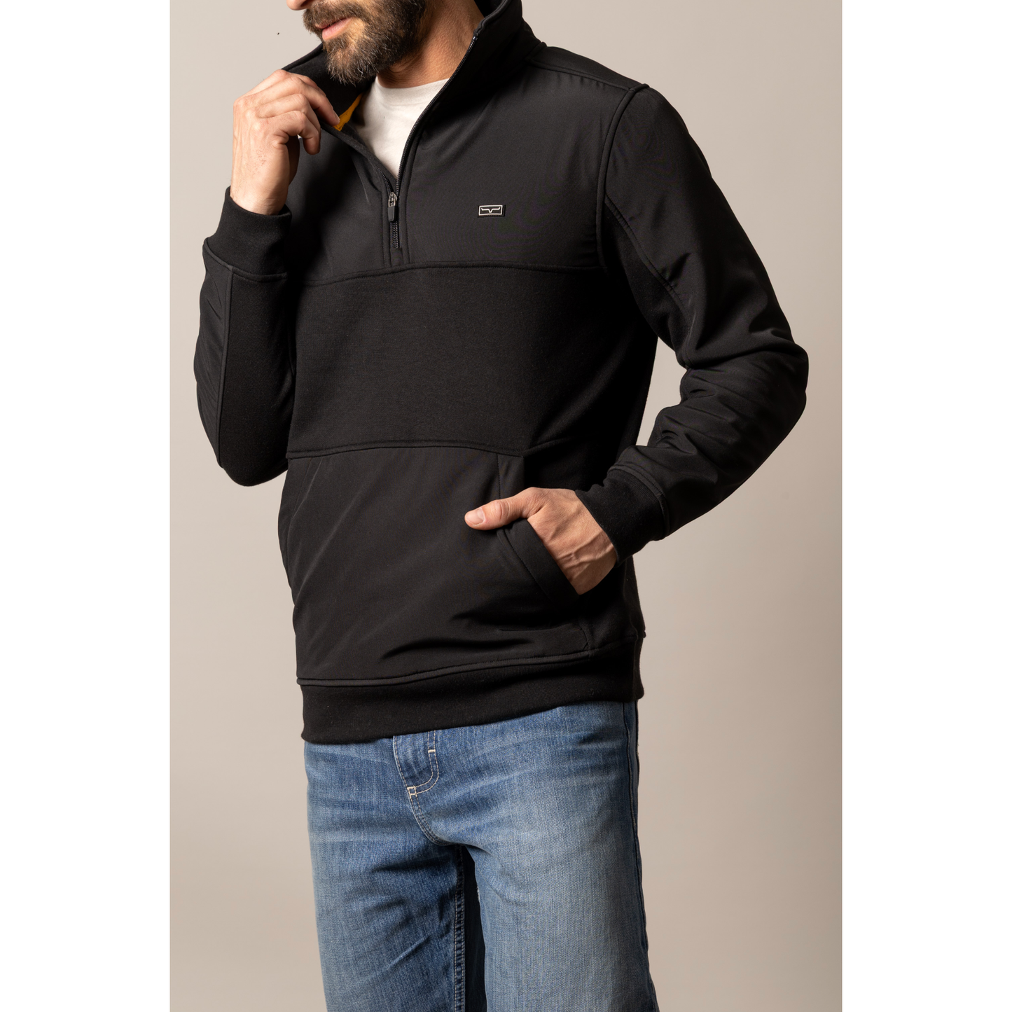 Kimes Ranch Men's La Rue 1/4 Zip Sweater - Black