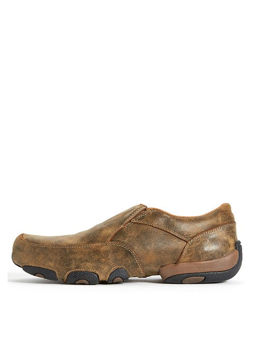 Twisted X Men’s Casual Driving Slip-On Moc Bomber – CellStretch Western Shoes