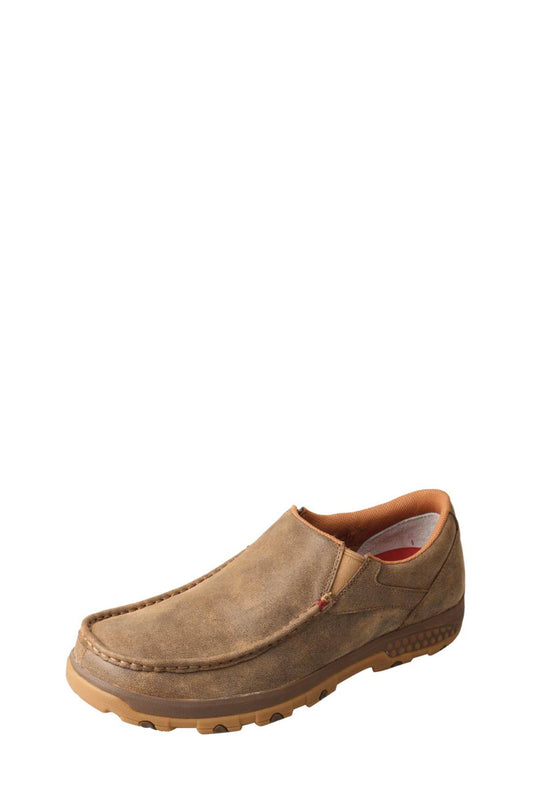 Twisted X Men’s CellStretch Slip-On Moc Bomber – Comfortable Western Casual Shoes