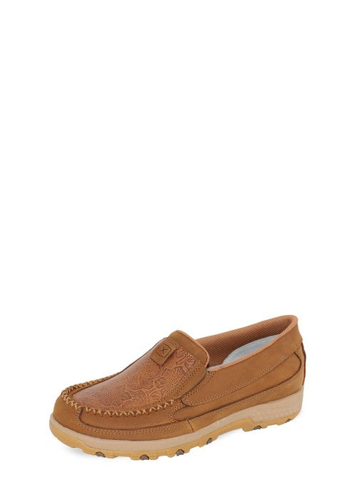 Twisted X Women’s CellStretch Slip-On Moc Flower – Comfortable Western Casual Shoes