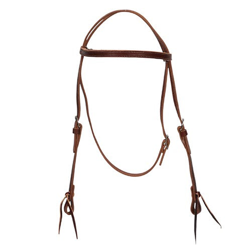 Weaver 5/8" Latigo Leather Headstall – Brown