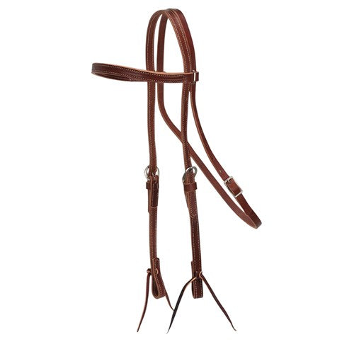 Weaver 5/8" Latigo Leather Headstall – Brown