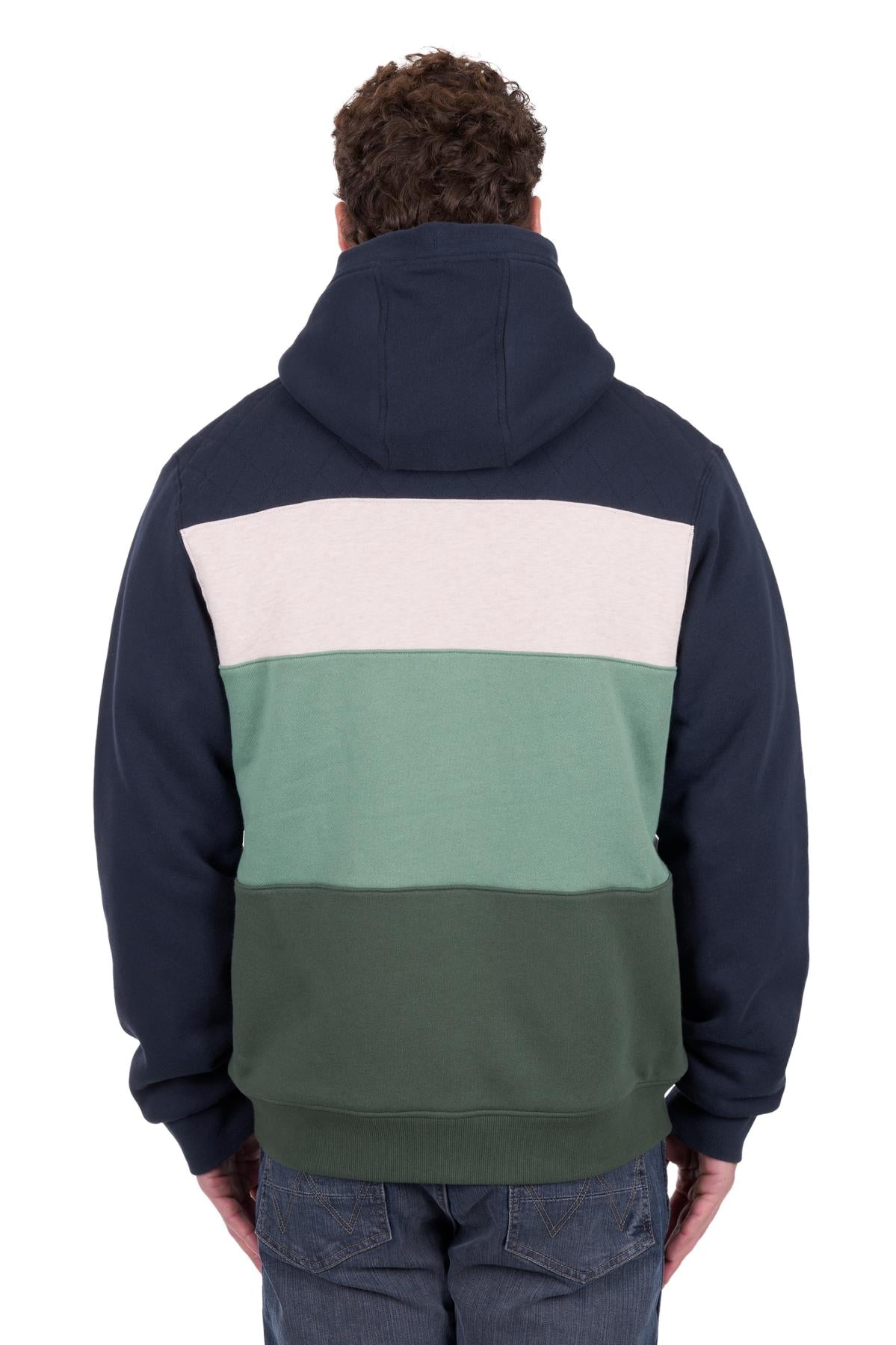 Wrangler Men's Dwayne Zip Up Hoodie - Navy/Cypress - Billy Goats Country Outfitters